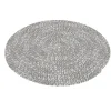 OUTFLEXX Harmony Outdoor Teppich, Aluminium-White, rund, PET-Garn aus recyceltem Material, Ø 120 cm, für Innen- und Außenbereiche geeignet