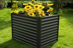 OUTFLEXX Hochbeet, anthrazit, Aluminium-Zink-Stahl, pulverbeschichtet, 120 x 90 x 84 cm, durch Zubehör erweiterbar