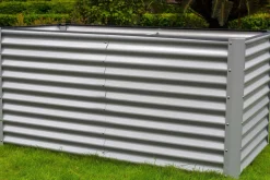 OUTFLEXX Hochbeet, silber, Aluminium-Zink-Stahl, pulverbeschichtet, 180 x 90 x 84 cm