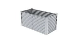 OUTFLEXX Hochbeet, silber, Aluminium-Zink-Stahl, pulverbeschichtet, 180 x 90 x 84 cm