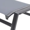 OUTFLEXX Hocker, anthrazit/grau, Alu/Textilene, 49x55x37cm