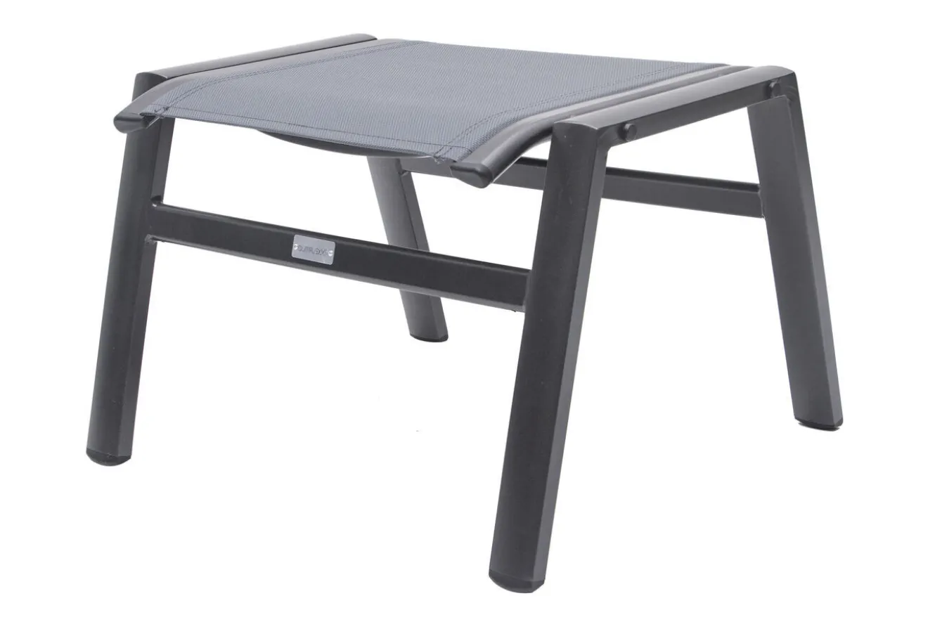 OUTFLEXX Hocker, anthrazit/grau, Alu/Textilene, 49x55x37cm