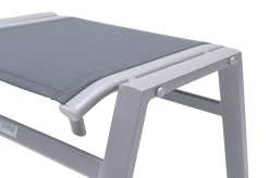 OUTFLEXX Hocker, silber/grau, Alu/Textilene, 49x55x37cm
