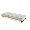 OUTFLEXX Icon Liege, hellgrau, Alu/Teak/Olefin, verstellbare Rückenlehne, atmungsaktiv, witterungsbeständig, FSC®-zertifiziertes Produkt