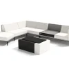 OUTFLEXX Jewel Gartenlounge für 5-6 Personen, anthrazit/hellgrau, Alu/Polyester, inkl. Beistelltisch