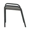 OUTFLEXX Kiribati Fußhocker, grau, Aluminium/Polyrattan, 59x50x49,5 cm