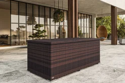 OUTFLEXX Kissenbox, braun marmoriert, Polyrattan, 204x94x75cm