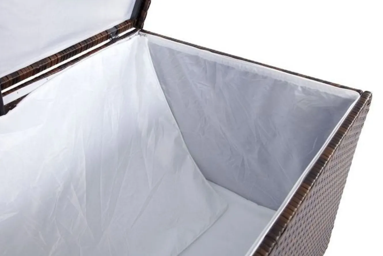 OUTFLEXX Kissenbox, braun marmoriert, Polyrattan, 204x94x75cm