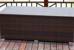 OUTFLEXX Kissenbox, braun marmoriert, Polyrattan, 204x94x75cm