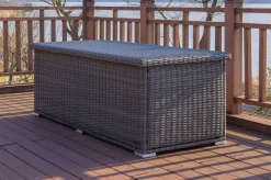 OUTFLEXX Kissenbox L, grau, Polyrattan, 204x94x75cm