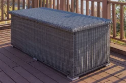 OUTFLEXX Kissenbox L, grau, Polyrattan, 204x94x75cm