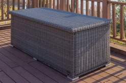 OUTFLEXX Kissenbox L, grau, Polyrattan, 204x94x75cm