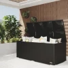 OUTFLEXX Kissenbox, schwarz, Polyrattan, 204x94x75cm