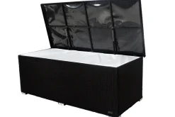OUTFLEXX Kissenbox, schwarz, Polyrattan, 204x94x75cm