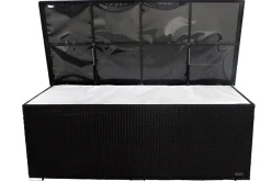 OUTFLEXX Kissenbox, schwarz, Polyrattan, 204x94x75cm