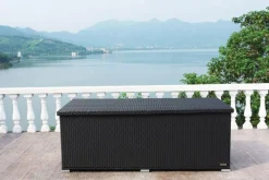 OUTFLEXX Kissenbox, schwarz, Polyrattan, 204x94x75cm