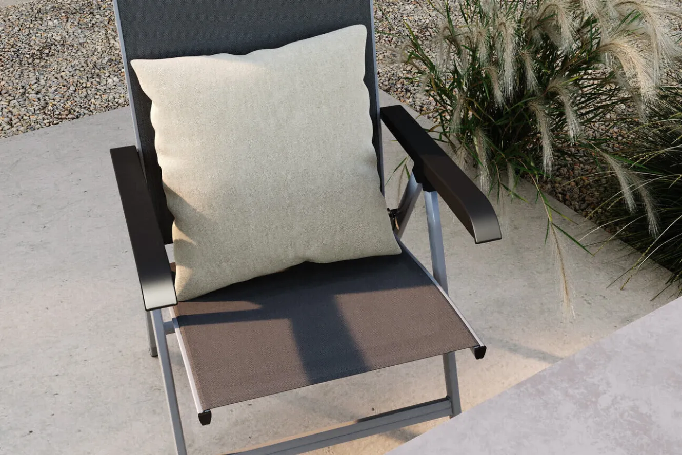 OUTFLEXX Kissen, desert/beige, Polyester, 45 x 45 cm, pflegeleicht, schmutzabweisend, schnelltrocknend, Bezug waschbar