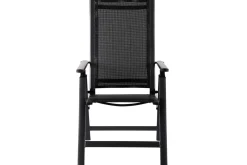 OUTFLEXX Klappstuhl, anthrazit matt/schwarz, Alu/Textilene, 60x70x106cm, 7-fach verstellbar