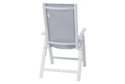 OUTFLEXX Klappstuhl, creme/weiß, Aluminium, 7-fach verstellbar, witterungsbeständig, hohe Belastbarkeit