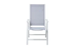 OUTFLEXX Klappstuhl, creme/weiß, Aluminium, 7-fach verstellbar, witterungsbeständig, hohe Belastbarkeit
