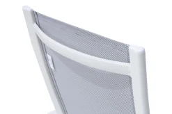 OUTFLEXX Klappstuhl, creme/weiß, Aluminium, 7-fach verstellbar, witterungsbeständig, hohe Belastbarkeit