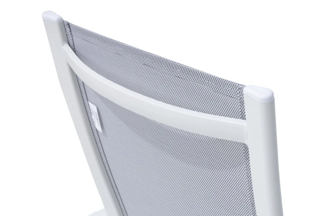 OUTFLEXX Klappstuhl, creme/weiß, Aluminium, 7-fach verstellbar, witterungsbeständig, hohe Belastbarkeit