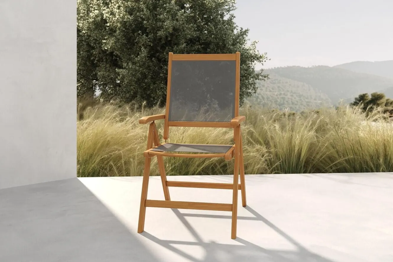 OUTFLEXX Klappstuhl, 5-fach verstellbar, Akazie FSC®-zertifiziert, 60x71x107cm