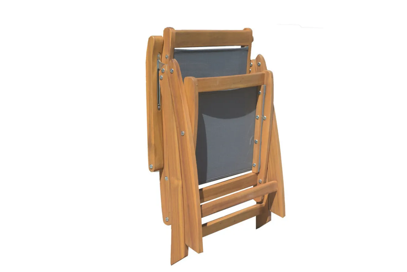 OUTFLEXX Klappstuhl, 5-fach verstellbar, Akazie FSC®-zertifiziert, 60x71x107cm