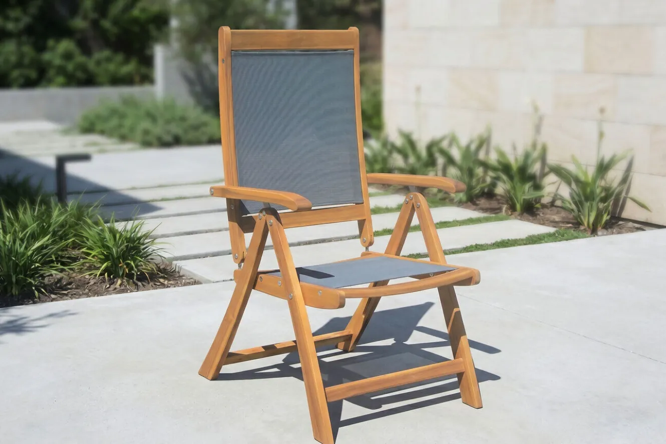 OUTFLEXX Klappstuhl, 5-fach verstellbar, Akazie FSC®-zertifiziert, 60x71x107cm