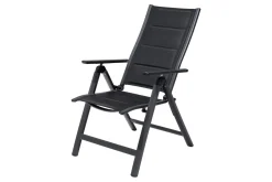 OUTFLEXX Klappstuhl, padded, schwarz, Aluminium, klappbar, pulverbeschichtet, robust, leichte Handhabung
