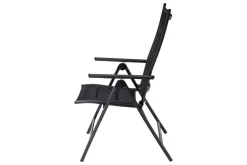 OUTFLEXX Klappstuhl, padded, schwarz, Aluminium, klappbar, pulverbeschichtet, robust, leichte Handhabung