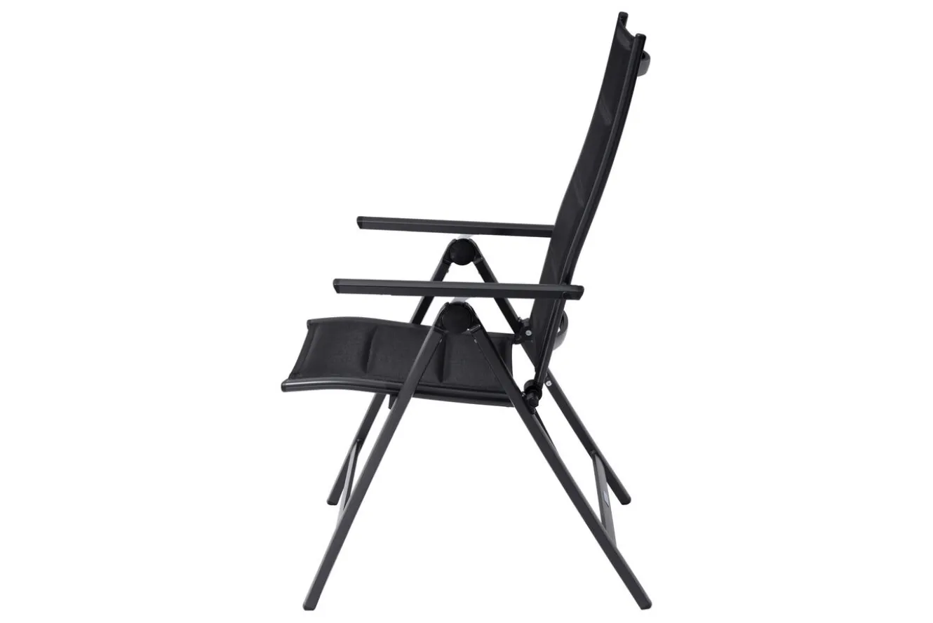 OUTFLEXX Klappstuhl, padded, schwarz, Aluminium, klappbar, pulverbeschichtet, robust, leichte Handhabung