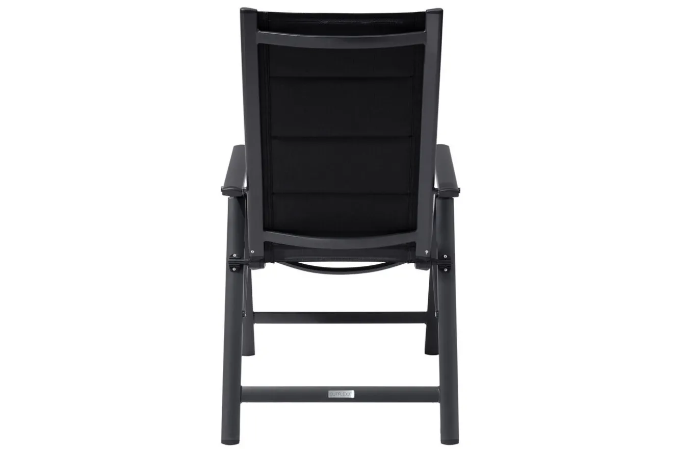 OUTFLEXX Klappstuhl, padded, schwarz, Aluminium, klappbar, pulverbeschichtet, robust, leichte Handhabung