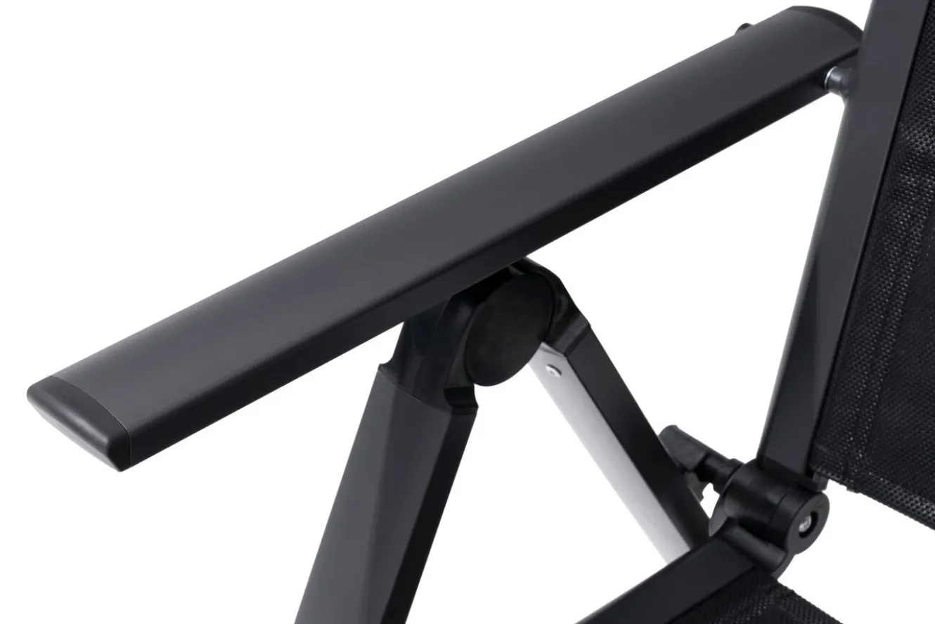 OUTFLEXX Klappstuhl, padded, schwarz, Aluminium, klappbar, pulverbeschichtet, robust, leichte Handhabung
