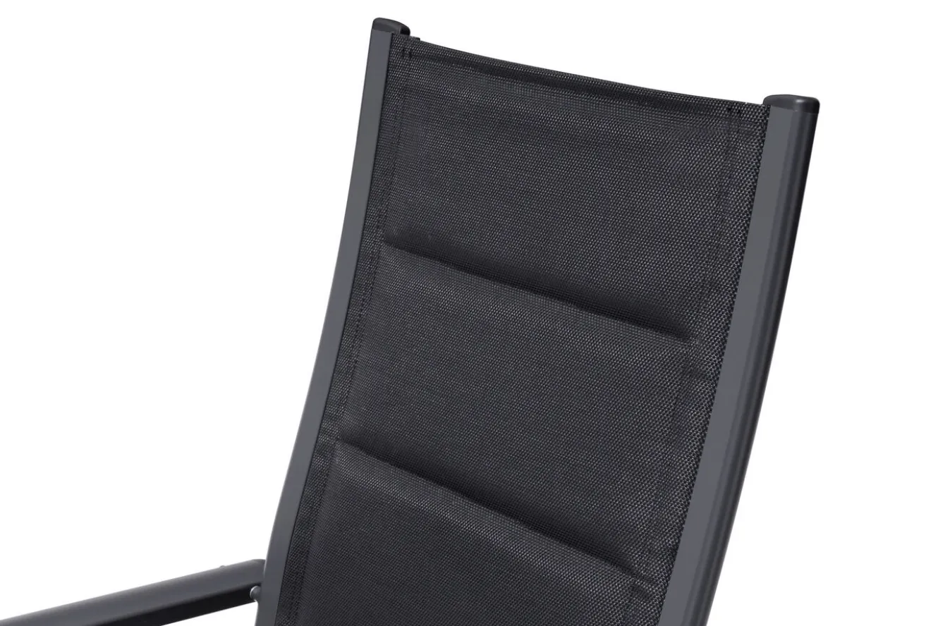 OUTFLEXX Klappstuhl, padded, schwarz, Aluminium, klappbar, pulverbeschichtet, robust, leichte Handhabung