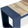 OUTFLEXX Kona Bank, dark grey/natur, Alu/recyceltes Teak, 240x40x45cm, rustikal gebürstet, U-Gestell, FSC®-zertifiziertes Produkt