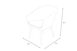 OUTFLEXX Kota Cocktail-Sessel, grau-meliert, Akazie/Polyrattan, 60x65x84 cm, inkl. Auflage, FSC®-zertifiziertes Produkt