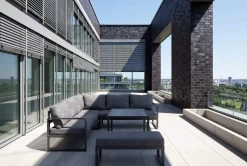 OUTFLEXX Laguna Gartenlounge, dunkelgrau, Aluminium/Polyester, pulverbeschichtet
