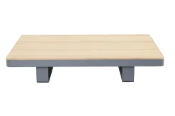 OUTFLEXX Las Vegas Ecklounge, anthrazit/grau, Alu/Teak, 5 Personen, Tisch 130x95 cm, FSC®-zertifiziertes Produkt