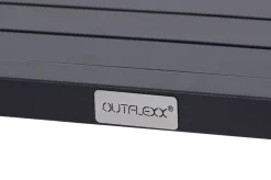 OUTFLEXX Liegen Set, anthrazit , Alu/Textilene, 194x65x32 cm, inkl. Beistelltisch, verstellbare Rückenlehne, rollbar