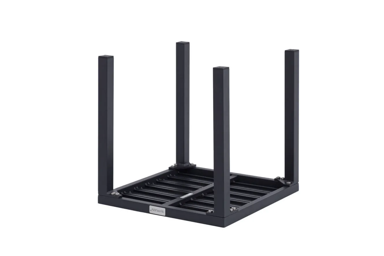 OUTFLEXX Liegen Set, anthrazit , Alu/Textilene, 194x65x32 cm, inkl. Beistelltisch, verstellbare Rückenlehne, rollbar