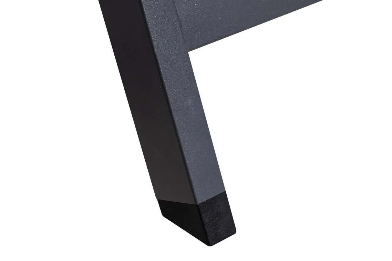 OUTFLEXX Liegen Set, anthrazit , Alu/Textilene, 194x65x32 cm, inkl. Beistelltisch, verstellbare Rückenlehne, rollbar