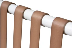 OUTFLEXX Loungegarnitur, 4-teilig, beige/weiß, Alu/Holzimitat, Tisch 110 x 60 cm, inkl. Kissen mit Reißverschluss