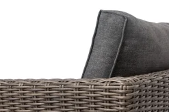 OUTFLEXX Loungegruppe, grau, Polyrattan, 4 Personen, verstellbare Sitzflächen, wasserfeste Kissenbox