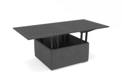 OUTFLEXX Loungetisch, anthrazit, Aluminium, ausziehbar und höhenverstellbar, witterungsbeständig