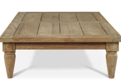 OUTFLEXX Loungetisch, natur, recyceltes Teak, 120x80x31cm, aufwendig gestaltete Tischbeine, FSC®-zertifiziertes Produkt