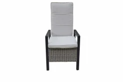 OUTFLEXX Louvra Select Design-Diningsessel, natur/anthrazit, Polyrattan, 59 x 72 x 111 cm, Rücken stufenlos verstellbar