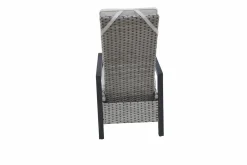 OUTFLEXX Louvra Select Design-Diningsessel, natur/anthrazit, Polyrattan, 59 x 72 x 111 cm, Rücken stufenlos verstellbar