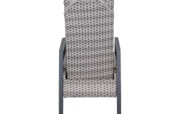 OUTFLEXX Louvra Select Garten-Essgruppe, natur/anthrazit, Polyrattan/Alu, 4 Sessel, Tisch 160/210 x 100 cm
