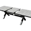 OUTFLEXX Louvra Select Garten-Essgruppe, natur/anthrazit, Polyrattan/Alu, Tisch 200/260 x 100 cm, 6 Sessel
